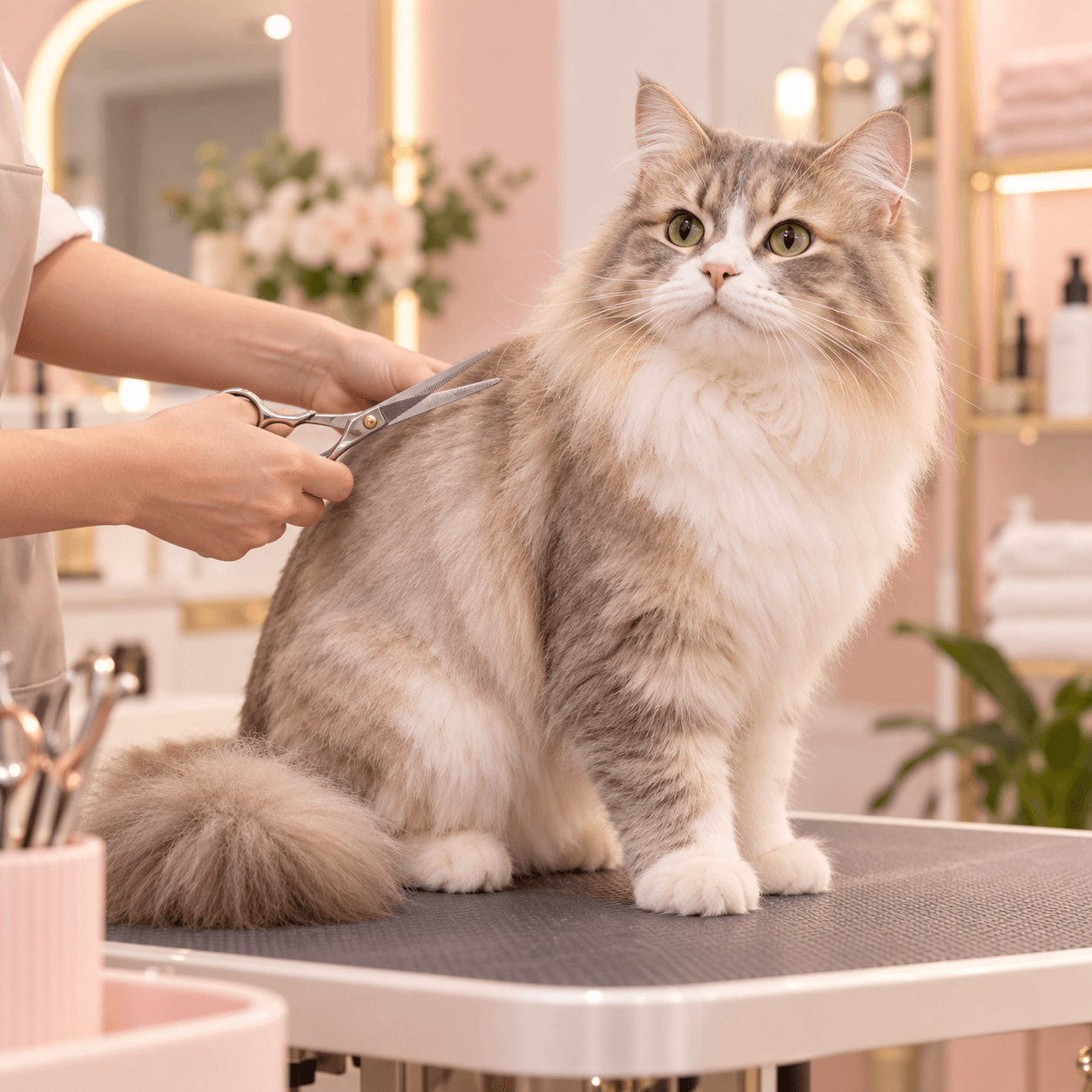 Стрижка кота без купания